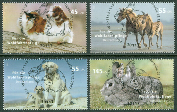 Tyskland - M 2630-2633 Välfärd; Husdjur, 4 kpl stpl