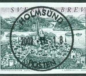 F 2306 Stockholm 750 år. Lyx HOLMSUND 2002-11-18  (AC/Vb)