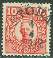 F   82 Medaljong 10 öre. STORÅ 4.4 1912  (T/Väs)