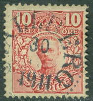 F   76 Medaljong 10 öre. STÄLLBERG 30.? 1911  (T/Väs)