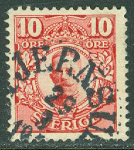 F   82 Medaljong 10 öre. STJERNSUND 29.3 19??  (W/D) Postal: 75:-