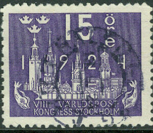 F  198 Världspostkongressen 15 öre stpl