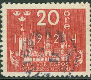 F  199 Världspostkongressen 20 öre stpl