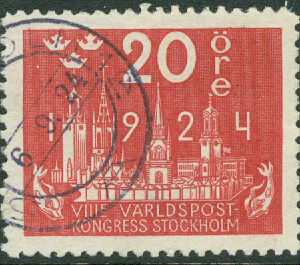 F  199 Världspostkongressen 20 öre stpl