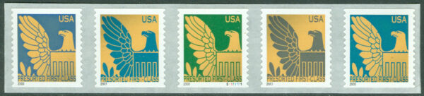 USA - M 3751-3755 I Frimärken för massförsändelser, Vapenörn, 5 ol **