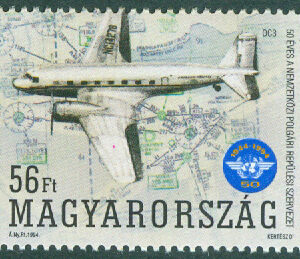 Ungern – M 4274 Int. civila flygorganisationen (ICAO) 50 år, 1 kpl **