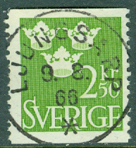 F  313 Tre kronor 2.50 kr. LJUNGSARP 9.8.66  (P/Vg) ktt