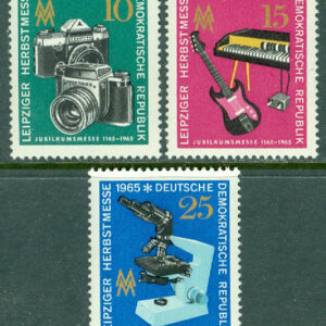 DDR – M 1130-1132 Leipzigs höstmässa 1965, 3 kpl **