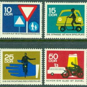 DDR – M 1169-1172 Trafiksäkerhet I, 4 kpl **