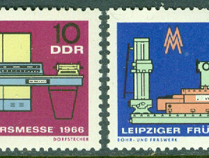 DDR – M 1159-1160 Leipzigs vårmässa 1966, 2 kpl **