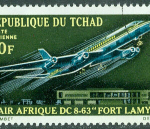 Tschad – M  317 Långdistansflygplanet DC 8-63 ”Fort Lamy” är beställt av flygbolaget ”Air Afrique”. 1 kpl stpl