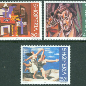 Albanien – M 2763-2765 Målningar av Pablo Picasso, 3 kpl **