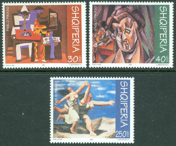 Albanien - M 2763-2765 Målningar av Pablo Picasso, 3 kpl **