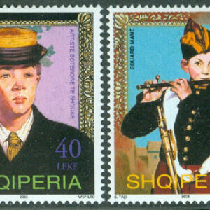 Albanien – M 2951-2952 Målningar av Edouard Manet (1832–1883), fransk konstnär, 2 kpl **