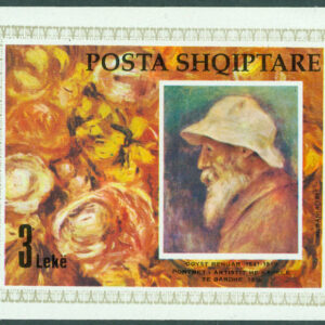 Albanien – M 2469 (BL 93) Målning av Pierre-Auguste Renoir (1841–1919), fransk konstnär. Block **
