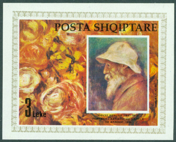 Albanien - M 2469 (BL 93) Målning av Pierre-Auguste Renoir (1841–1919), fransk konstnär. Block **