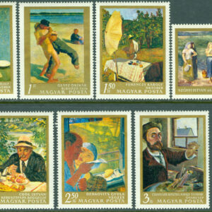 Ungern – M 2370-2376A Målningar från nationalgalleriets samlingar, 1900-talsmästare, 7 kpl **