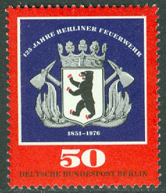 Berlin – M  523 Berlins brandkår 125 år, 1 kpl **