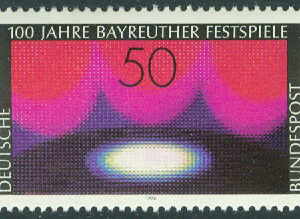 Tyskland – M  896 Bayreuth-festivalen 100 år, 1 kpl **