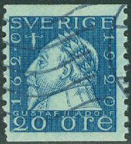 F 152A Gustaf II Adolf 20 öre stpl