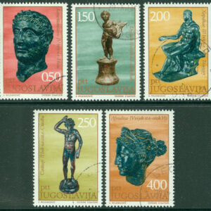Jugoslavien – M 1431-1435 Antika bronsstatyer, 5 ol stpl