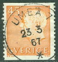 F  429A Gustaf VI Adolf. UMEÅ 7  23.3.67  (AC/Vb)