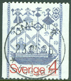 F 1073 Väggtextil. UMEÅ 8  23.01.85  (AC/Vb)