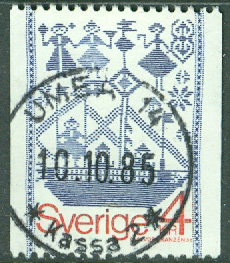 F 1073 Väggtextil. UMEÅ 14  10.10.85  (AC/Vb)