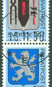F 1405SX Landskapsvapen. Prakt UMEÅ 5 15.11.90  (AC/Vb)