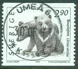 F 1773A Vilda djur 2. Prakt UMEÅ 6  30.08.93  (AC/Vb)