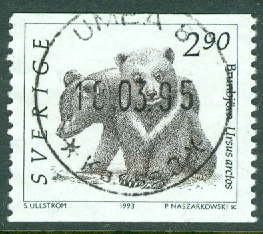 F 1773A Vilda djur 2. Prakt UMEÅ 8  18.03.95  (AC/Vb)