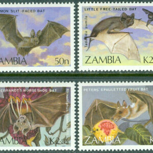 Zambia – M  474-477 Fladdermöss, 4 kpl **