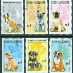 Guinea – M 1596-1601 Hundar, 6 kpl stpl