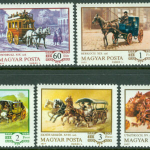 Ungern – M 3178-3184 A Hästskjutshistoria, 7 kpl ** kht