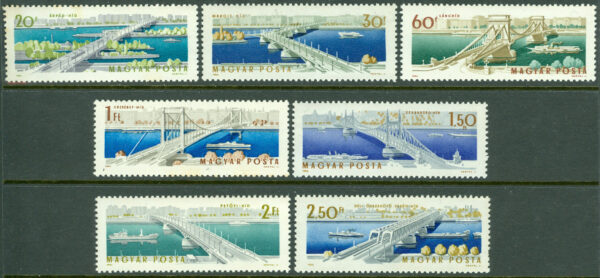 Ungern - M 2071-2077A Invigning av den ombyggda Elisabethbron i Budapest, 7 kpl **