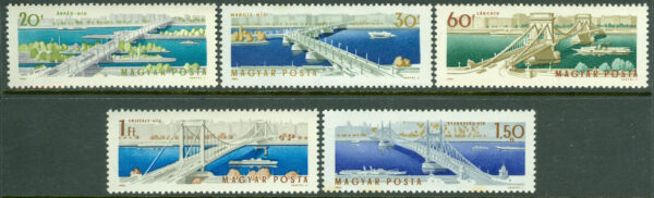 Ungern - M 2071-2075A Invigning av den ombyggda Elisabethbron i Budapest, 5 ol **