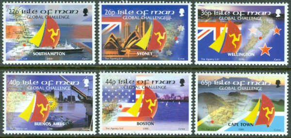 Isle of Man - M  883-888 Jordenruntsegling med "Isle of Man", 6 kpl **