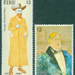 Irland – M  417-418 Europa 1980 – Betydande personer, 2 kpl **