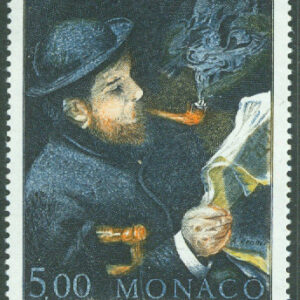 Monaco – M 2030 ”Läsande Claude Monet”, målning av Pierre-Auguste Renoir, 1 kpl **