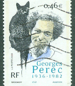 Frankrike – M 3655 Georges Perec (1936-1982), författare med katt. 1 kpl stpl