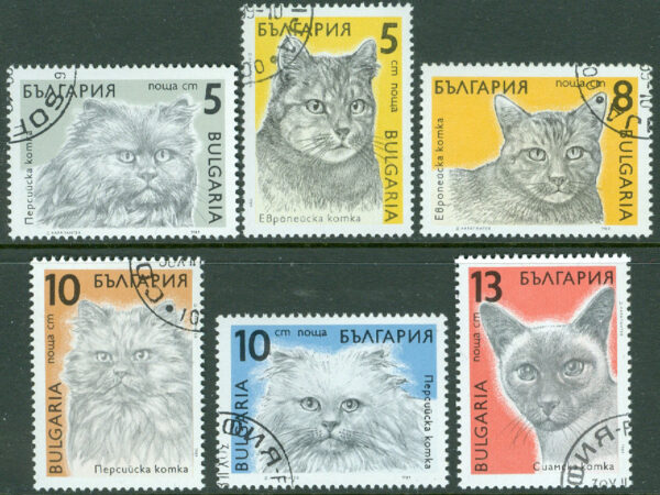 Bulgarien - M 3808-3813 Katter, 6 kpl stpl
