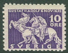 Sverige – F  234C Lützen 10 öre 4-sid **