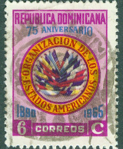 Dominikanska Republiken – M  855 Organisationen Amerikas Stater (OAS) 75 år, 6 C stpl