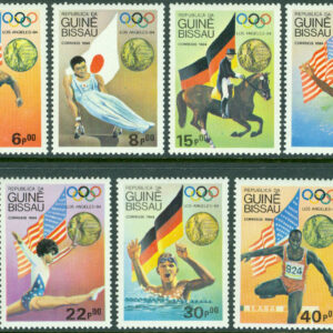 Guinea-Bissau – M  818-823 Medaljörer OS i Los Angeles 1984, bl.a. E Moses, 7 kpl **