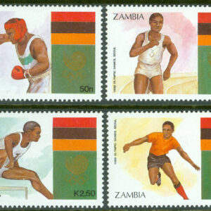 Zambia – M  464-467 OS i Seoul 1988, 4 kpl **