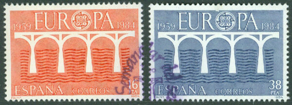 Spanien - M 2633-2634 Europa 1964 - CEPT-konferens, 2 kpl stpl