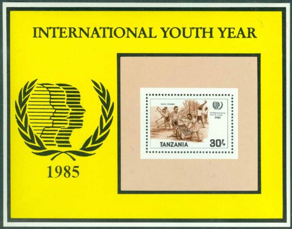 Tanzania - M  292 (BL 48) Internationella ungdomsåret, block **