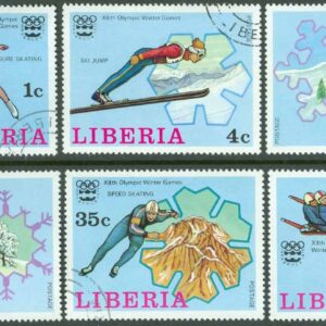 Liberia – M  980-985 A OS i Innsbruck 1976, bl.a. ishockey och skridsko, 6 kpl stpl