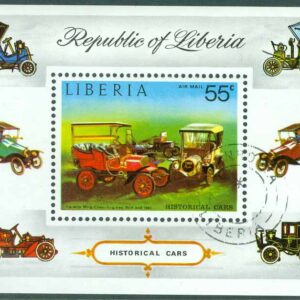 Liberia – M  895 (BL 68) Historiska bilar, Franklin Hp 1904-1905, block stpl