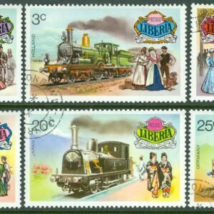 Liberia – M  869-874 Historiska järnvägar 1895-1905, 5 kpl stpl